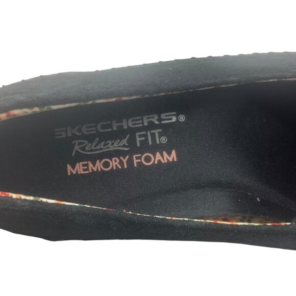 Skechers Relaxed Fit Black Suede Loafers Women Size 7 Memory Foam Comfort - Picture 5 of 8